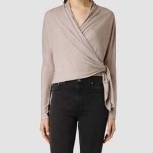 All Saints Rener Wrap Blouse Cardigan - medium